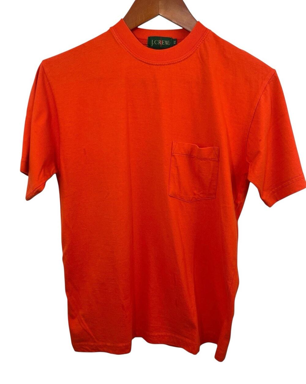 J.Crew Vintage T-Shirt Oarsman Mens XS Orange Crewneck Pocket Preppy Classic